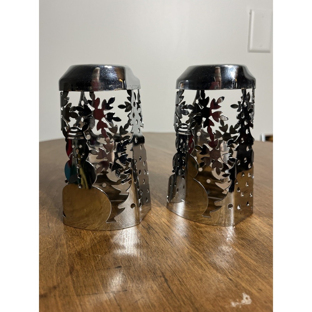 Bath & Body Works Soap Sleeve Holder‎ Silver Snowman-Snowflakes-Xmas Tree
